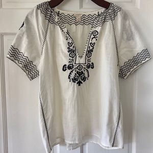 J. Crew | Floral Embroidered Blouse